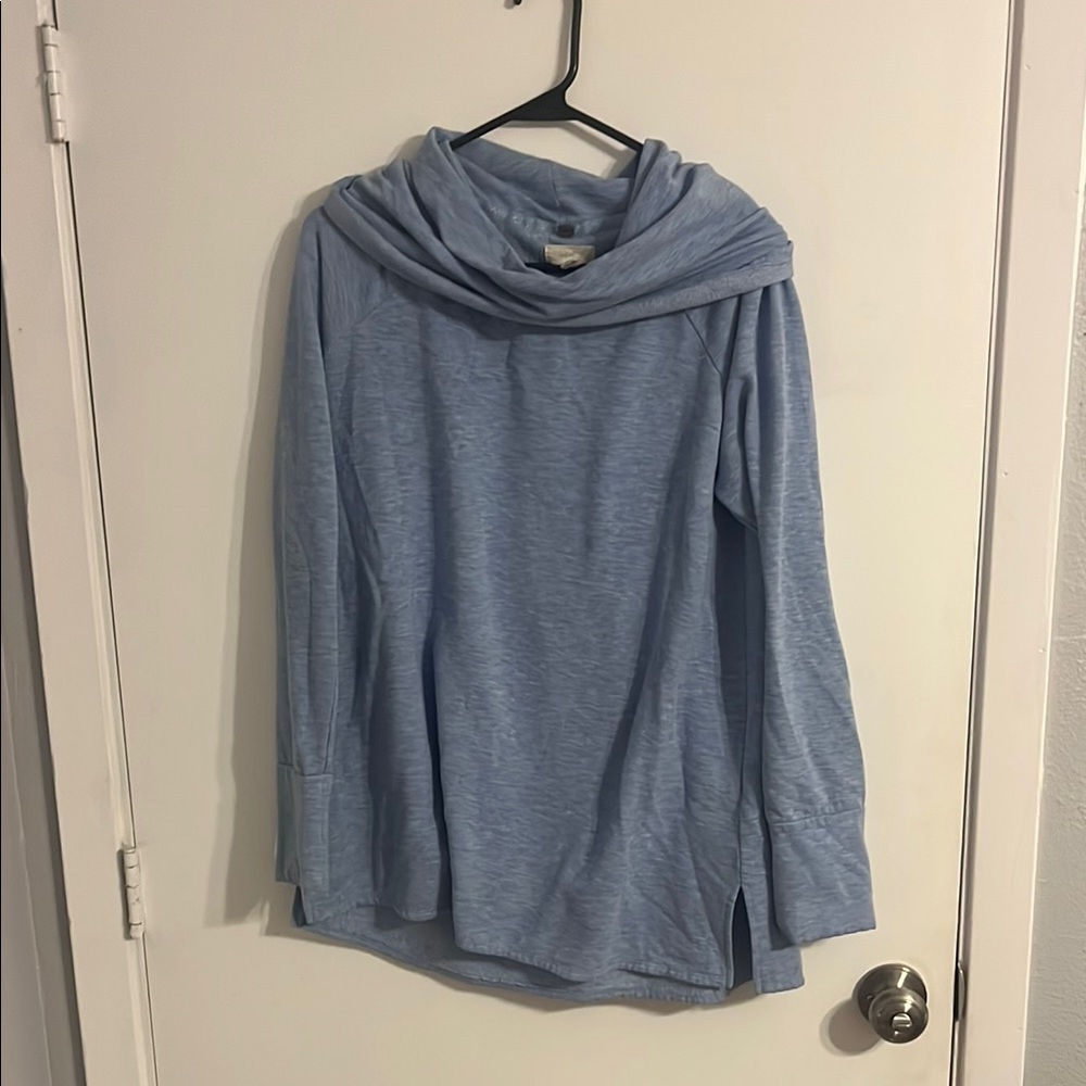 Cupio Light Blue Cowl Neck Sweater